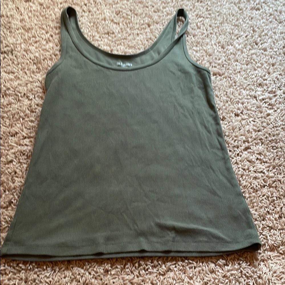 Old Navy Sage Green Ribbed Tank Top